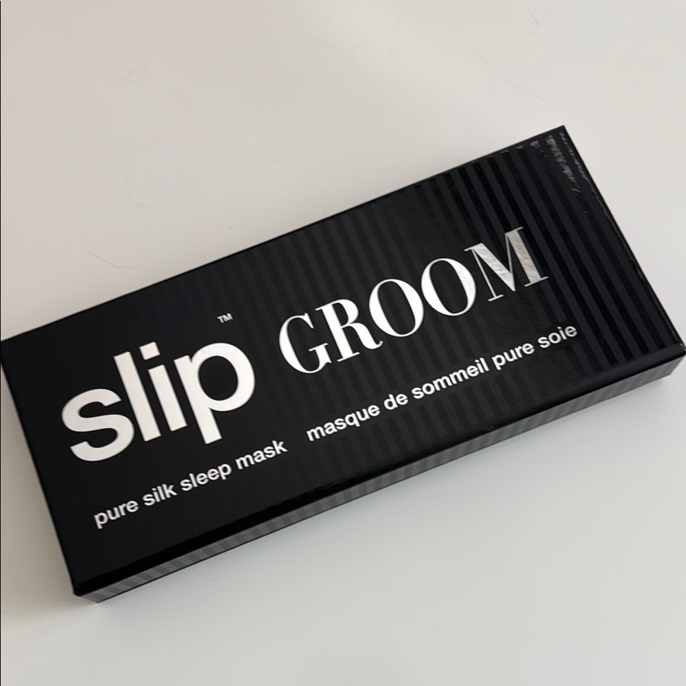 Slip groom pure silk sleep mask wedding limited edition NEW with Tags NWT